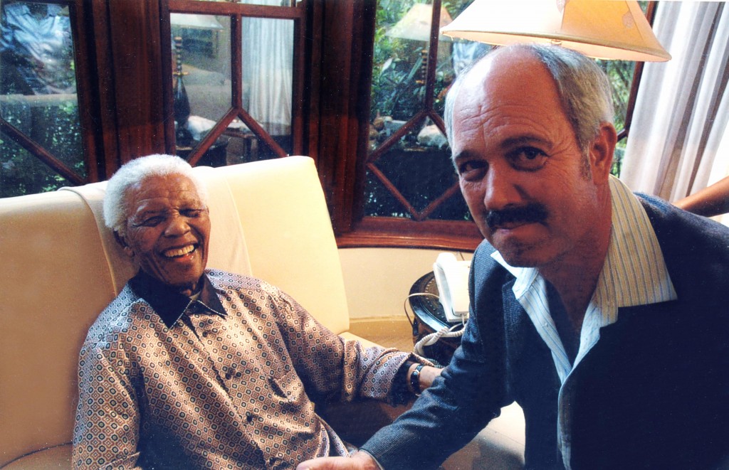 Nelson Mandela with Christo Brand 1