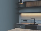 Minimalist contemporary interior kitchen