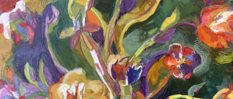 Detail of painting by Sasha Scholtz